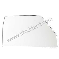 Door Glass, Cabrio, Clear, left or right Fits 356 Pre A and Early 356A T1 RIGHT (35657211)