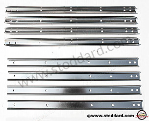 Upper And Lower Seat Rail Set, Porsche 356B T6, 356C And 911 912 1965-1968 Set of 4 SET OF 4 (64452130106SET)