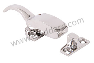Cabriolet Top Latch Polished Stainless Steel. Concours Correct. Fits 356B 356C Cabriolets and Cabriolet hardtops, 3 required per car.  (NLA56189102)