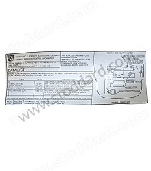 Engine Specifications Decal For 911 81-83  (93000651318)