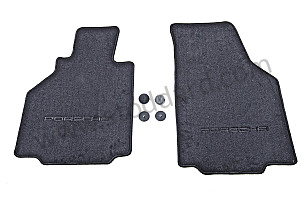 Floor Mats (set Of Two) Black For Boxster 986 WITH PORSCHE INSIGNIA / BLACK / BLACK (00004480053A10)