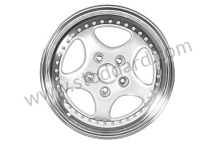 ALLOY WHEEL SILVER METALLIC RIM FLANGE POLISHED  (965362136X)
