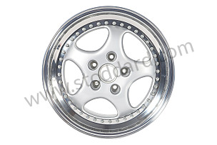 ALLOY WHEEL SILVER METALLIC RIM FLANGE POLISHED  (965362140X)