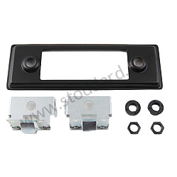 Blaupunkt radio installation kit for Porsche G-model, metal. (Frame, Side holders, spacers and nuts) BLACK / BLACK (SIC64510012)
