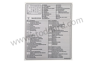 INDICATION STICKER WRITTEN IN GERMAN (94461022105)