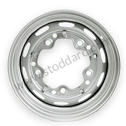 Powder coat 15 x 5.5 drum brake wheel - silver WARNING QUALITY IS NOT PERFECT (SMALL CHROME DEFECTS OR PAINT OR IMPERFECTION) / undercoat / undercoat (G2M) / 5.5 X 15 INCHES (NLA36101210)