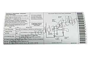 Emissions Sticker For Engine Lid., 964 1989 1990 1991 1992 1993 1994  (96400610902)