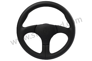 3-SPOKE SPORTS STEERING WHEEL WITH INCORPORATED HUB CLUB SPORT / BLACK / BLACK / black (8YR) / LEATHER (968347084008YR)