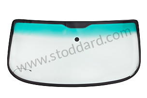 Windshield With Upper Green Tinted Shade For 993 GREEN WITH GREEN SUN VISOR / GREEN WITH GREEN SUN VISOR (VERT VERT) (99354111106)