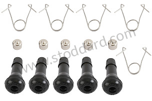 Schrader Tire Valve, Cap And Retainer Kit Of Five For .453 Rim Holes  (SIC36141300)