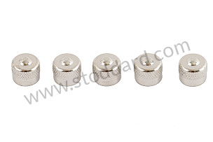 Knurled Metal Valve Stem Cap - Set Of 5 For All Schrader Valves  (NLA36120230)