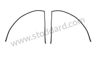 DOOR SURROUND SEAL ON BODY 356 6-SPEED BOX + C WITH DOUBLE AIR CHAMBER - PAIR PAIR (A64453192500)