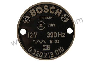 12 volt 345 Hz Horn Data Plate  (NLA70163700)