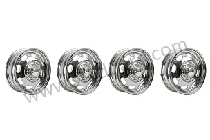 LOOK 15 X 5 WHEEL KIT WITH RUDGE TYPE CENTRAL HUB (4 COMPLETE WHEELS) SOLELY FOR USE DURING RACING (NOT ON THE ROAD) (A64468010SET)
