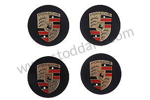 WHEEL EMBLEM KIT FOR ORIGINAL FUCHS RIM 17 - 18 -19 INCH, BLACK AND COLOUR LOGO BLACK / BLACK (99A000555985)
