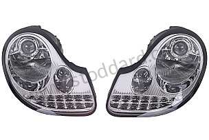 HEADLIGHT KIT WITH LED, CHROME PLATED BACK - PAIR FOR RIGHT-HAND DRIVE VEHICLES, PAIR / CHROME / CHROME (99A000563645)