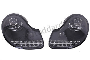 HEADLIGHT KIT WITH LED, BLACK BACK - PAIR PAIR (99A000563646)