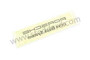 Immobiliser Decal For 993 1994-98  (99370125000)