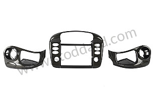 PORSCHE&reg; 996 MIDDLE COVER, FOR VENT, W/NAVIGATION, BLACK,CARBON FIBER, 2002-2004  (99A000575651)