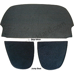 REAR SHELF KIT + HEADREST BLACK PERLON FELT CARPET 911 912 930  (99A000576280)
