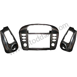 PORSCHE&reg; 996 MIDDLE COVER, FOR VENT, W/O NAVIGATION, BLACK, CARBON FIBER, 2002-2004  (99A000576283)