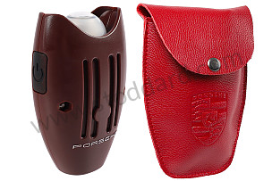 Porsche Classic Hand Lamp In Red Leather Pouch, Led With Usb Charging.  (64472260101)