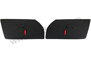 PAIR OF RS92 IMITATION LEATHER DOOR PANELS RED / RED (99A000592582)