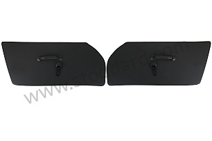 PAIR OF RS92 IMITATION LEATHER DOOR PANELS BLACK / BLACK (99A000592583)