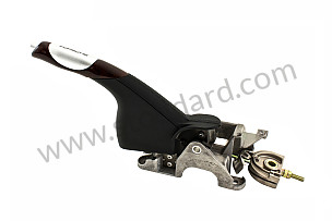 PARKING-BRAKE LEVER Left-hand drive / dark grey/natural / dark grey/natural (D11) / OPTION: ALUMINIUM AND DARK WOOD AND LEATHER (Option code: IXE9) (99642498028D11)
