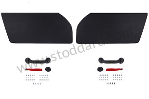 PAIR OF RS92 IMITATION LEATHER DOOR PANELS PAIR / RED / RED (99A000596283)
