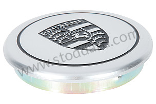 Hub Center Cap With Black Painted Porsche Crest, Ring Mount, 71mm  (PCG90103920)