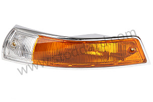Front Turn Signal Housing And Lens, Left, European-Spec For 911 912. 1965-1968 Original Mounting / METAL / FRONT LEFT / montage origine (90163140100)