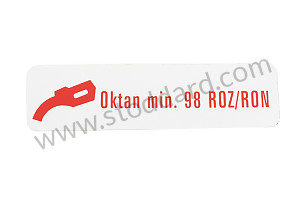Super Fuel Decal oktan Min. 98 Roz/Ron - 1975-1977 930 Turbo  (411000263A)