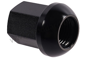 Black Aluminum Lug Nut For Porsche Alloy Wheels LIGHTENED BLACK ALUMINIUM, CLOSED (SIC18200336)