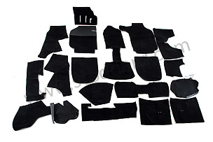 INTERIOR CARPET 911 TARGA 65-68 Left-hand drive / ORIGINAL QUALITY / BLACK  - FOR OTHER COLOURS CONSULT US BY EMAIL / BLACK  - FOR OTHER COLOURS CONSULT US BY EMAIL (NOIR NC) (99A000071241)