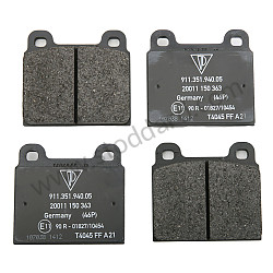 Front Brake Pad Set, Porsche Factory. For 911sc And Carrera 1978-89  (91135195011)