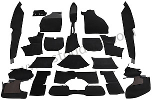 INTERIOR CARPET 911 TARGA 74-83 BLACK Left-hand drive / BLACK  - FOR OTHER COLOURS CONSULT US BY EMAIL / BLACK  - FOR OTHER COLOURS CONSULT US BY EMAIL (NOIR NC) (99A000073069)