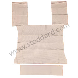 Original Daisy Pattern Headliner,  Ivory, 1966-98 911/912/930 Coupe without Sunroof. Stoddard Exclusive, Made in the USA WITHOUT SUNROOF / WHITE / WHITE (91155505501D)