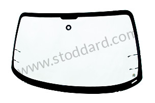 WINDSCREEN GREEN / GREEN / OPTION: INTERIOR REAR VIEW MIRROR WITH AUTOMATIC PROGRESSIVE DARKENING AND RAIN SENSOR (Option code: M265), OPTION: MANUAL ANTENNA, 4 LOUDSPEAKERS (Option code: M440) (99654190144)