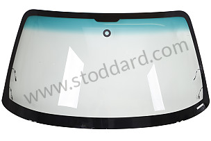 WINDSCREEN GREEN WITH GREEN SUN VISOR / GREEN WITH GREEN SUN VISOR (VERT VERT) / OPTION: INTERIOR REAR VIEW MIRROR WITH AUTOMATIC PROGRESSIVE DARKENING AND RAIN SENSOR (Option code: M265), OPTION: MANUAL ANTENNA, 4 LOUDSPEAKERS (Option code: M440) (99654190111)