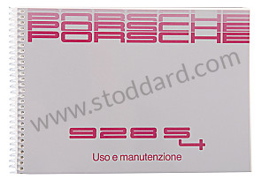 USER AND TECHNICAL MANUAL FOR YOUR VEHICLE IN ITALIAN 928 S4 1989 WRITTEN IN ITALIAN (WKD92804089)