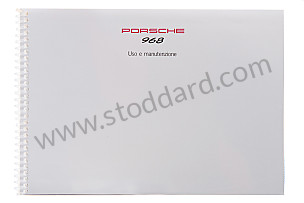 USER AND TECHNICAL MANUAL FOR YOUR VEHICLE IN ITALIAN 968 1994 WRITTEN IN ITALIAN (WKD96804094)