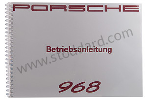 USER AND TECHNICAL MANUAL FOR YOUR VEHICLE IN GERMAN 968 1992 WRITTEN IN GERMAN (WKD96801092)