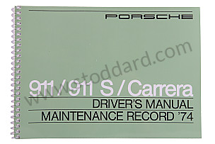 USER AND TECHNICAL MANUAL FOR YOUR VEHICLE IN ENGLISH 911 /74 911 CARRERA WRITTEN IN ENGLISH (WKD465120)