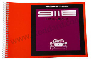 USER AND TECHNICAL MANUAL FOR YOUR VEHICLE IN ENGLISH 911 E 1969 WRITTEN IN ENGLISH (WKD461420)