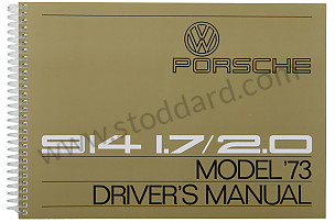 USER AND TECHNICAL MANUAL FOR YOUR VEHICLE IN ENGLISH 914 1973 WRITTEN IN ENGLISH (WKD464520)