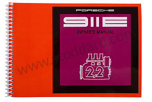 1971 911e Driver's Owners Manual, Factory Reprint, As Original WRITTEN IN ENGLISH (WKD462420)