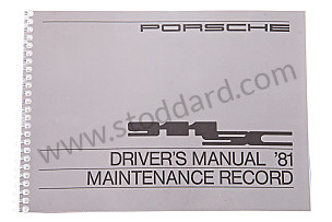 USER AND TECHNICAL MANUAL FOR YOUR VEHICLE IN ENGLISH 911 SC 1981 WRITTEN IN ENGLISH (WKD469720)