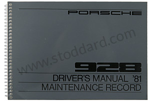 USER AND TECHNICAL MANUAL FOR YOUR VEHICLE IN ENGLISH 928 1981 WRITTEN IN ENGLISH (WKD469920)