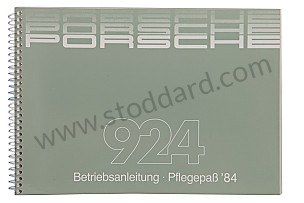 USER AND TECHNICAL MANUAL FOR YOUR VEHICLE IN GERMAN 924 1984 WRITTEN IN GERMAN (WKD472110)